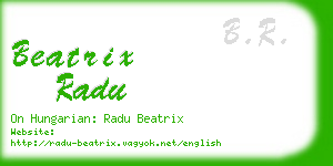 beatrix radu business card